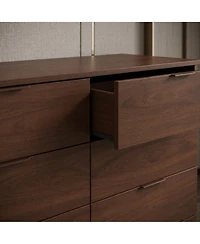 homfan 6 Drawer Dresser for Bedroom, Modern Chest of Drawers with Metal Handles, Storage Organizer Living Room, Entryway and Hallway