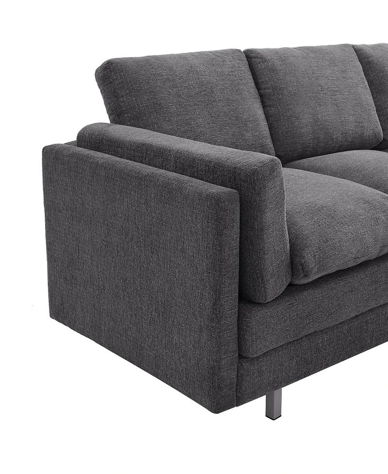 Streamdale Furniture Modern 3-seater Sofa 79.5" with Dual-layer Seat Cushions