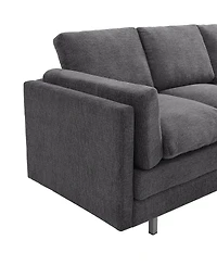 Streamdale Furniture Modern 3-seater Sofa 79.5" with Dual-layer Seat Cushions