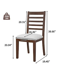 Streamdale Furniture Farmhouse Upholstered Dining Chairs Set.