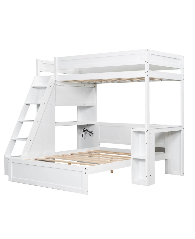 Streamdale Furniture Twin Xl Over with Desk and Usb