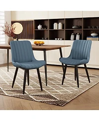 Streamdale Furniture Modern Pu Leather Dining Chairs (Set of 2)