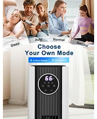 Antarctic Star 36-Inch Oscillating Tower Fan with Remote and Washable Impeller