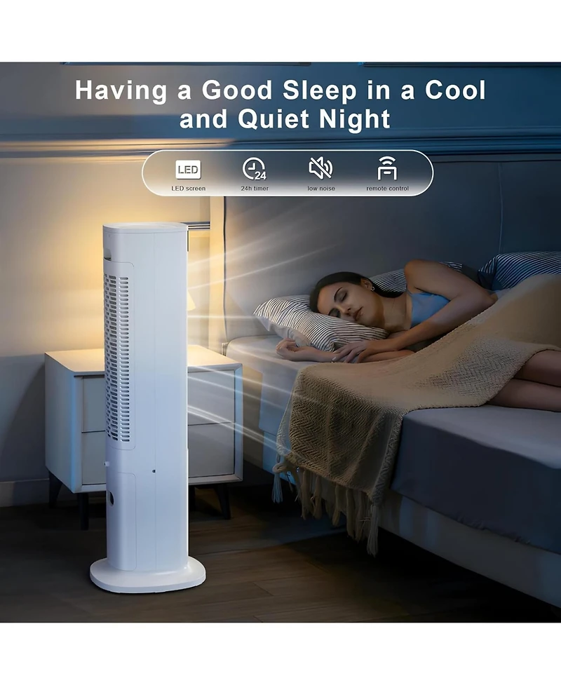 Antarctic Star 2-in-1 Evaporative Air Cooler and Tower Fan, Top-Fill with Remote