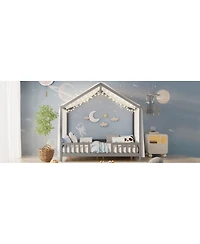 Streamdale Furniture Montessor House Floor Bed with Canopy