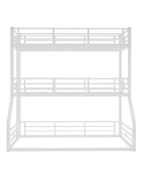 Streamdale Furniture Metal Triple Bunk Bed with Guardrails