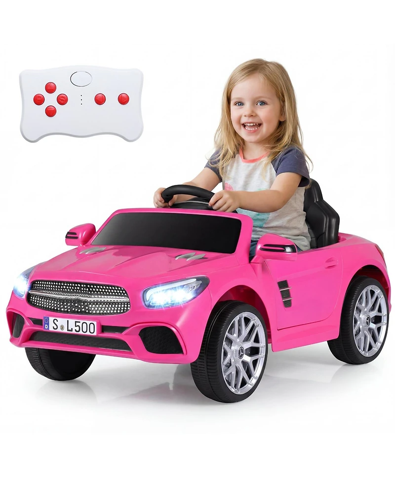 Slickblue Kids 12V Ride On Car with Remote Control, Music and Led Lights