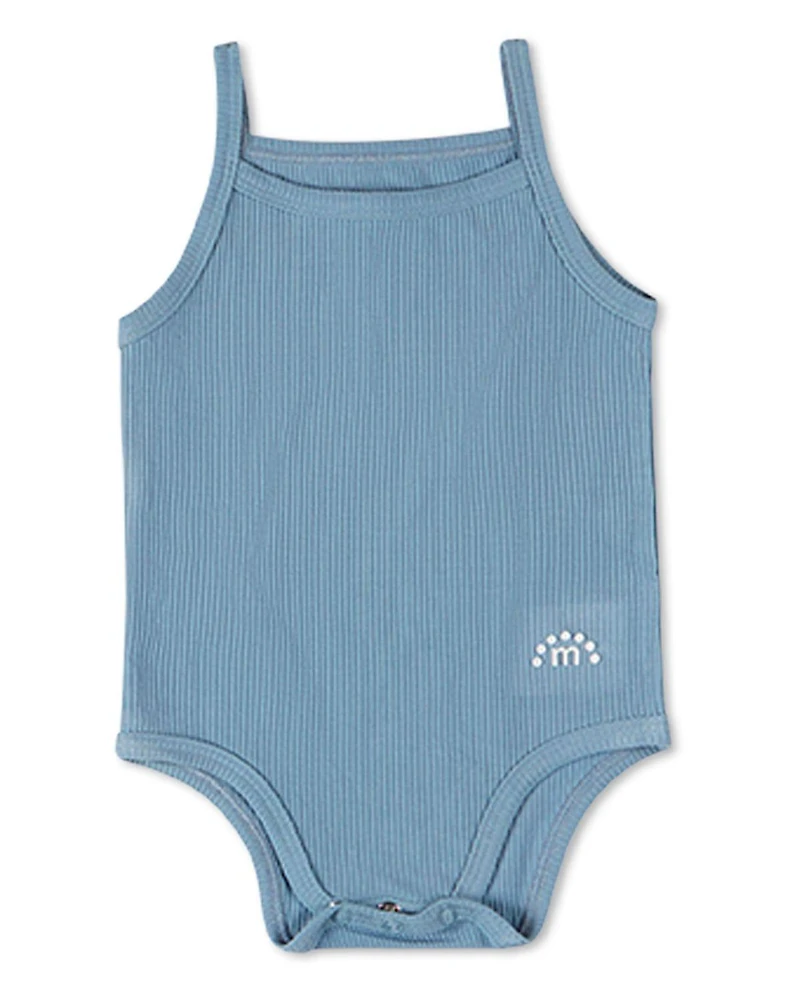 MeMoi Baby 3 Pack Mini-Ribbed Stretch Modal Solid-Color Bodysuits