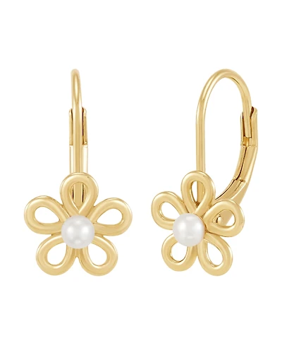 Macy's Cultured Freshwater Pearl (2.5-3mm) Earrings in 14k Yellow Gold-Plated Sterling Silver