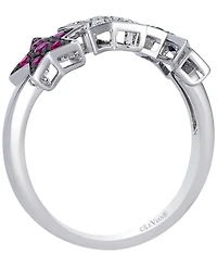 Le Vian Blueberry Sapphire, Passion Ruby (1/4 ct. t.w.) & Vanilla Diamond (1-1/10 ct. t.w.) Americana Stars Ring in 14k Vanilla Gold