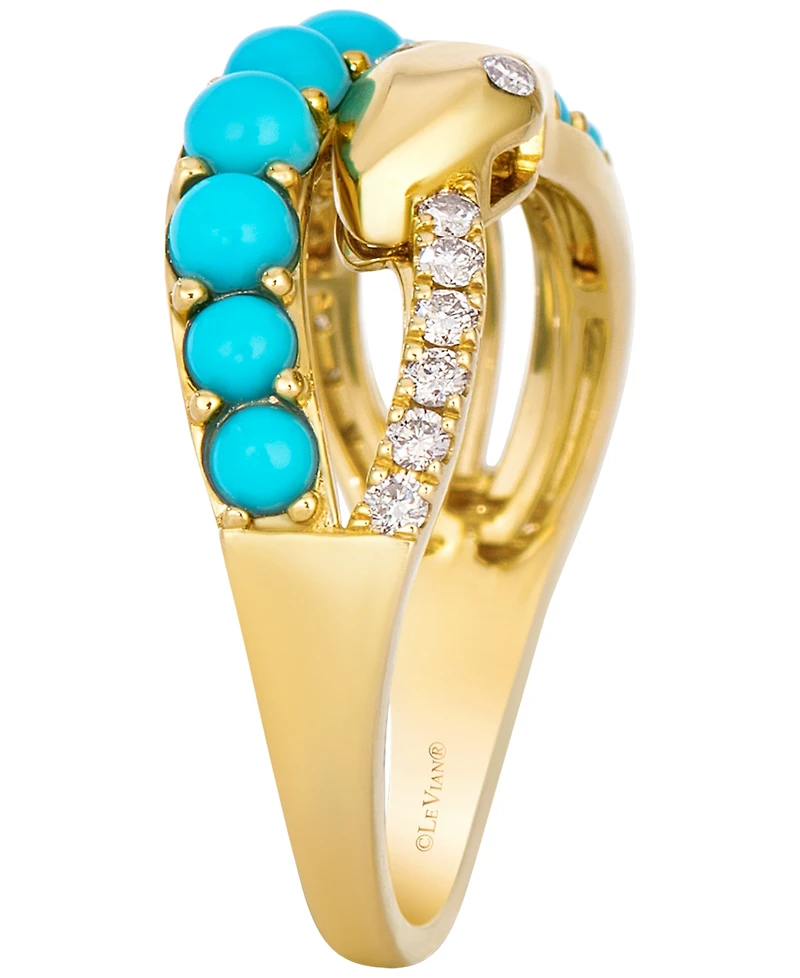 Le Vian Turquoise (1-1/5 ct. t.w.) & Nude Diamond (1/5 ct. t.w.) Ring in 14k Honey Gold