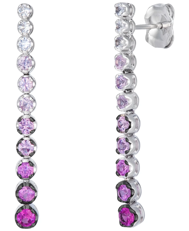 Le Vian Pink Sapphire & White Sapphire (7/8 ct. t.w.) Earrings in 14k Vanilla Gold
