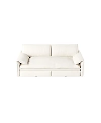 Streamdale Furniture 66" Queen Pull Out Sofa Bed with Storage - Velvet Loveseat Sleeper