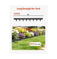 Sugift Galvanized Steel Landscape Edging 10-Pack 40 x 4.5 Inch Metal Edging for Landscaping