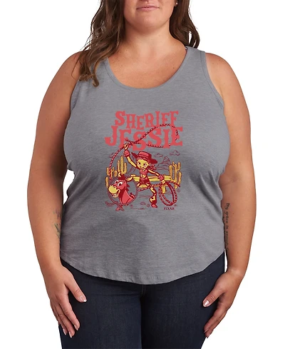 Hybrid Apparel Plus Toy Story 5 Sheriff Jessie Western Poster Racerback Sleeveless Tank Top