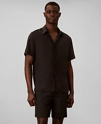 Calvin Klein Men's Straight-Fit Linen Shorts