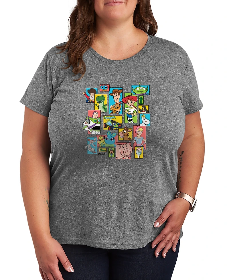Hybrid Apparel Plus Toy Story Grid Short-Sleeve Graphic T-Shirt