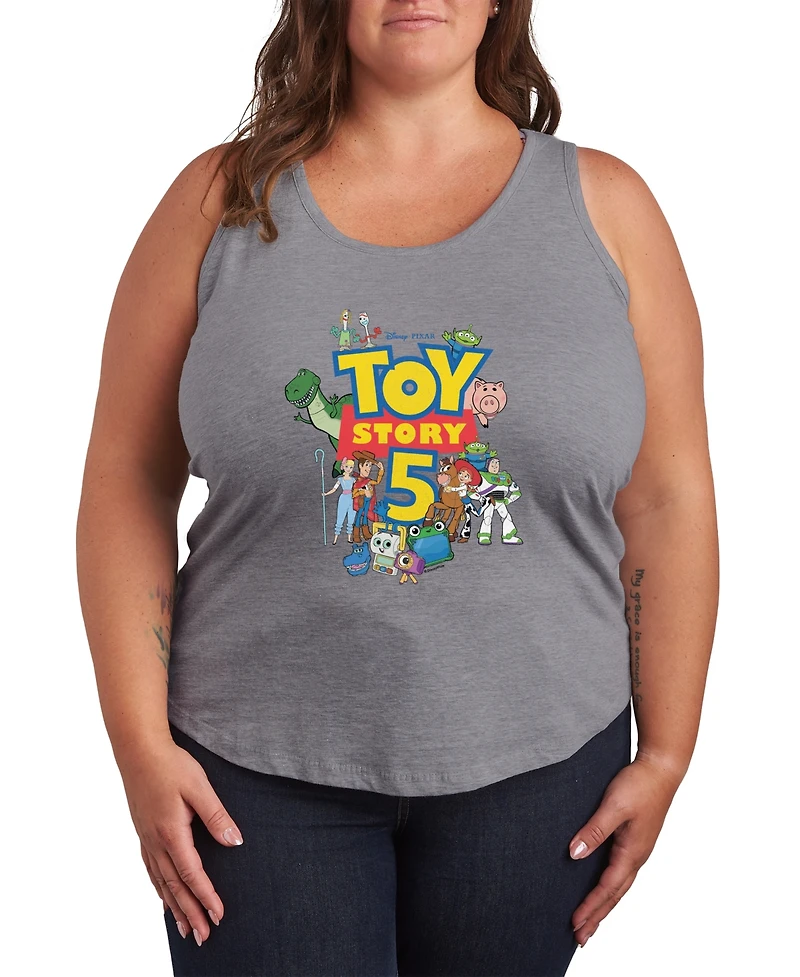 Hybrid Apparel Plus Toy Story 5 Logo Racerback Sleeveless Tank Top