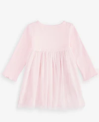 First Impressions Baby Girls' 0M-24M Long-Sleeve Tulle-Skirt Dress, Macy's Exclusive