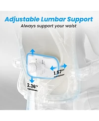 Flynama High Back Mesh Office Chair with Footrest,Adjustable HeadrestandLumbar
