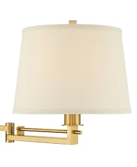 Franklin Iron Works Easley 15" High Warm Plug-In Swing Arm Wall Lamp Set of 2