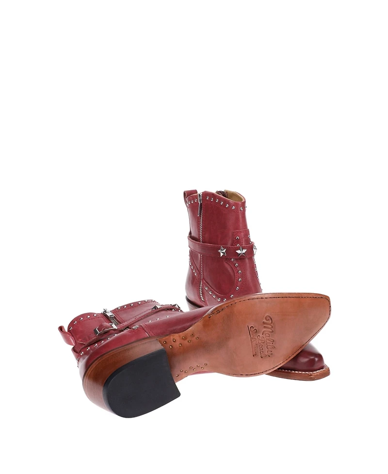 Malibu Beach Women's Premium Western Leather Boots Sandy
