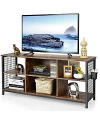 Gymax 3-Tier Tv Stand for Tv's up to 65'' Entertainment Media Center w/Storage Basket