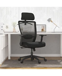 FlexiSpot C3FM Ergonomic Office Chair with Foam Seat and Mesh Back, Adjustable Headrest and Lumbar Support, Swivel Desk Chair for Home Office -
