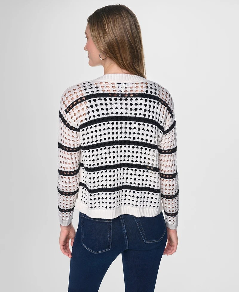 Dkny Jeans Women's Relaxed Fit Open-Front Cardigan