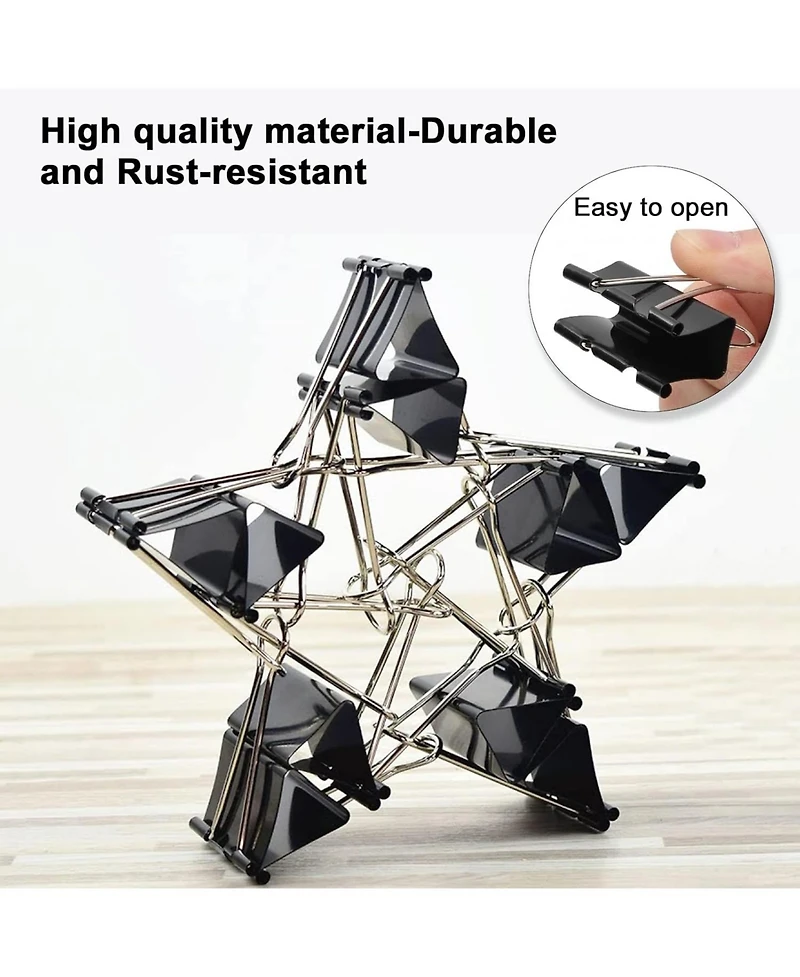 Danrong 130 Pcs Small Binder Clips Paper Clamps for Home School Office Supplies