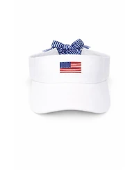 Bits and Bows Women's American Flag Bow Visor