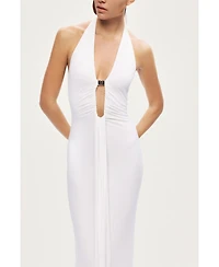Nocturne Women's Halter Neck Cut-Out Maxi Dress