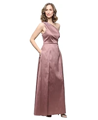 Alex Evenings Women's One-Shoulder Shantung Dress