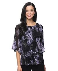 Alex Evenings Women's Printed Top
