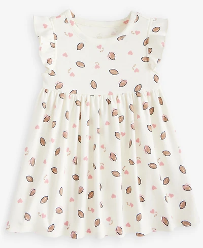 First Impressions Baby Girls' 0M-24M Short-Sleeve Football-Print Dress, Macy's Exclusive