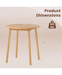 Slickblue Wicker Round Dining Table for 2-4 Person Patio Table
