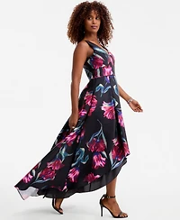 Adrianna Papell Women's Printed Sleeveless Midi Dress