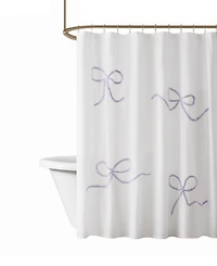 Truly Soft Textured Bow Shower Curtain, 72" x 72"