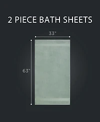 French Connection Solid Dobby 2-Pc. Bath Sheet Set, 33" x 63"
