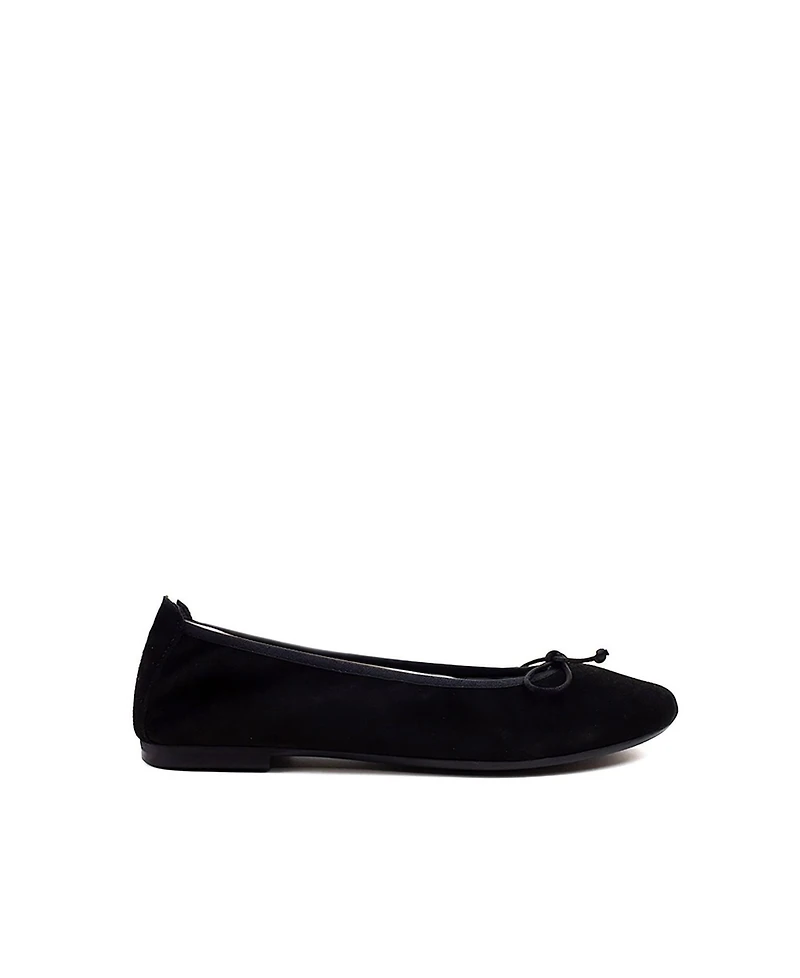 Menina Step Women's Sofia Elastic Suede Ballet Flat