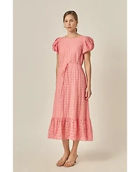 English Factory Women's Eyelet Midi Dress