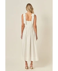 English Factory Women's Mixed Media Midi Dress