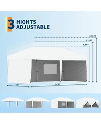 gaomon 10X20 Pop Up Canopy Tent with 4 Sidewalls for Events, Parties, Camping
