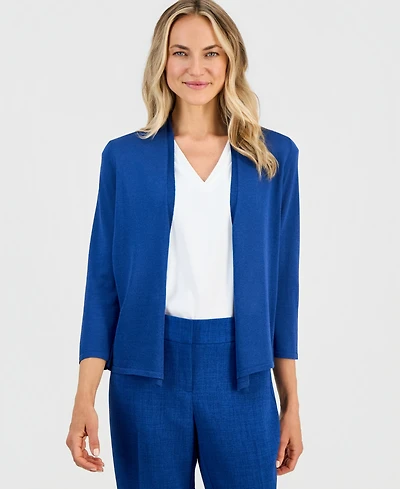 Kasper Women's Open-Front A-Line Cardigan