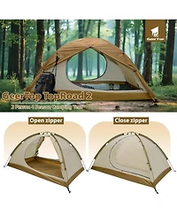 Naturehike Ultralight 2 Person Backpacking Tent 4 Season Waterproof Camping Double Layer Cold Weather Easy Set Up Tents for Family Camp