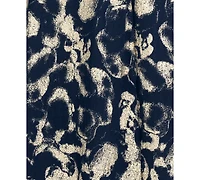 Betsy & Adam Plus Printed Off-The-Shoulder Ball Gown