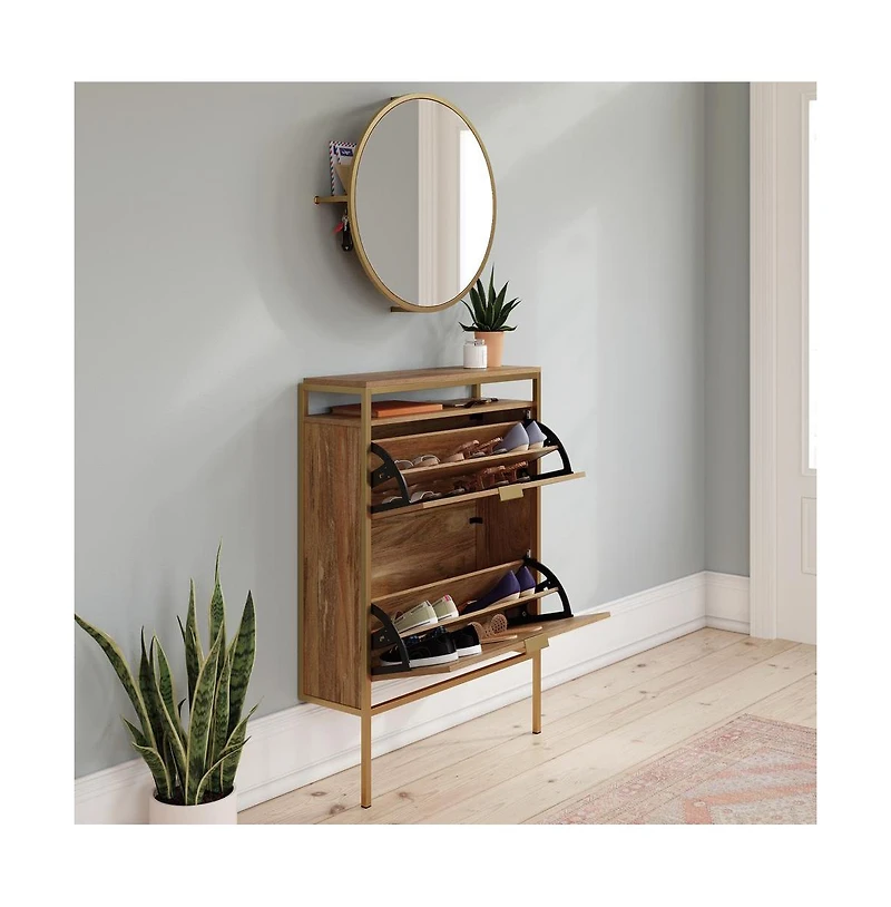 Sauder International Lux Storage Organizer, Sindoori Mango finish