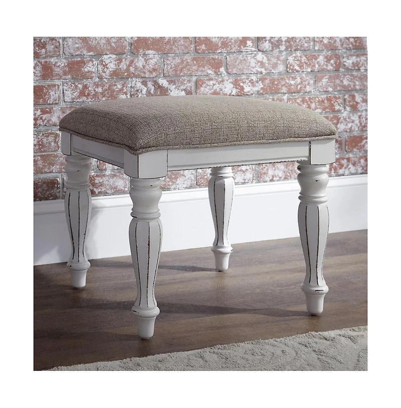 Liberty Furniture Industries, Inc. Magnolia Manor Vanity Stool in Antique White