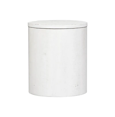Liberty Furniture Industries, Inc. Modern Farmhouse Drum End Table in Flea Market with Heavy Distressing