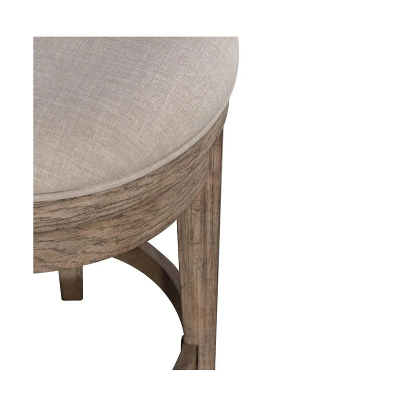 Liberty Furniture Industries, Inc. City Scape Upholstered Console Swivel Stool 25" Burnished Beige Oak
